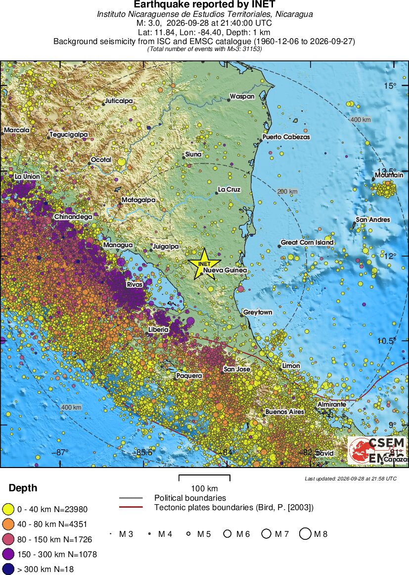 regional historical seismicity