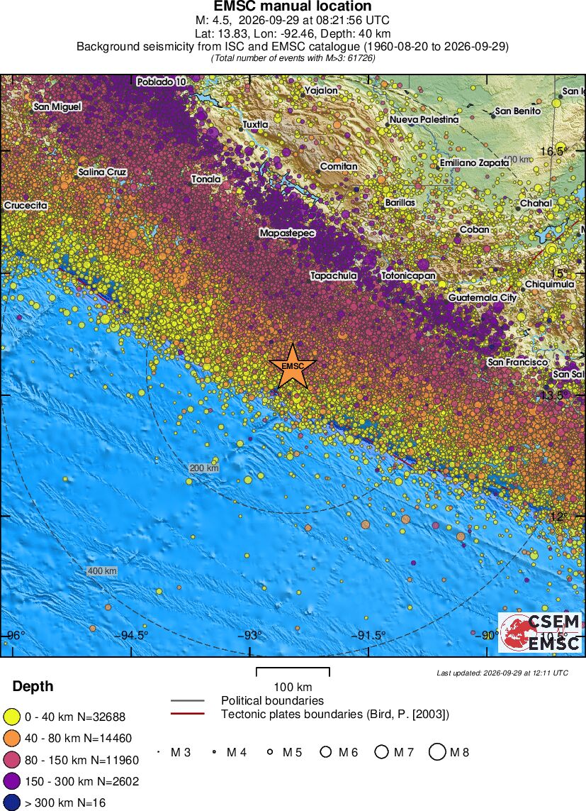 regional historical seismicity
