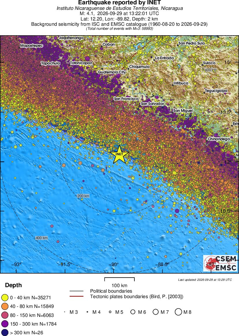 regional historical seismicity
