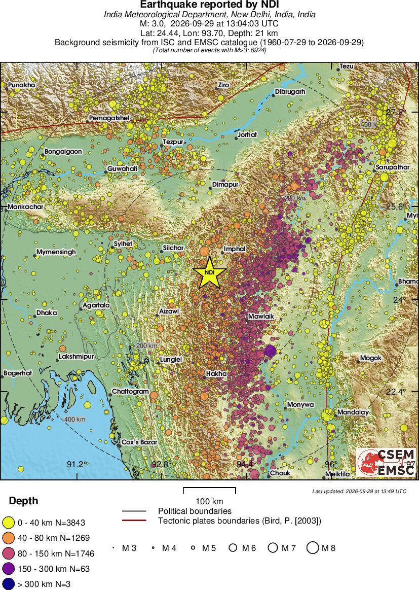 regional historical seismicity