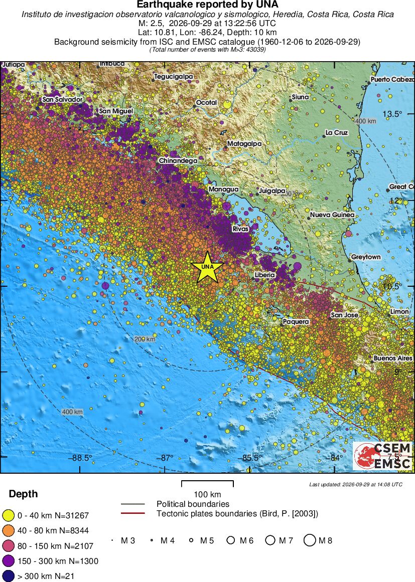 regional historical seismicity
