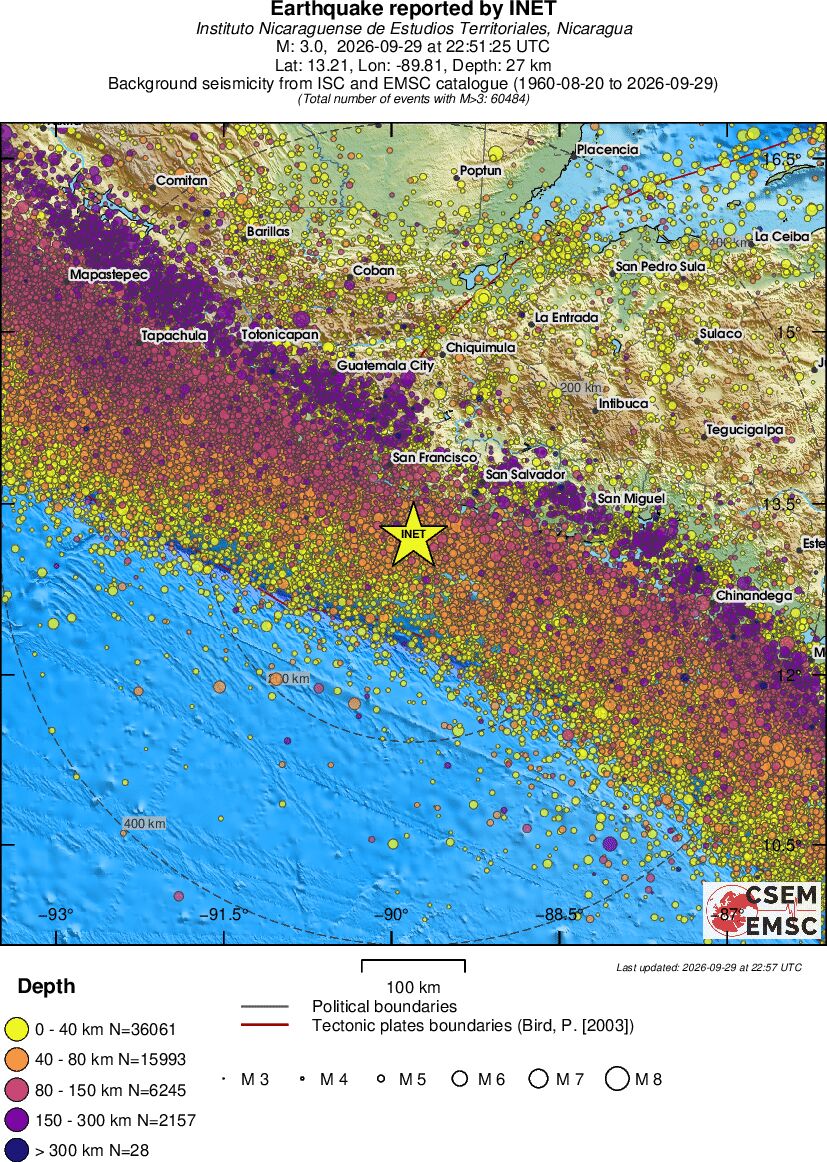 regional historical seismicity