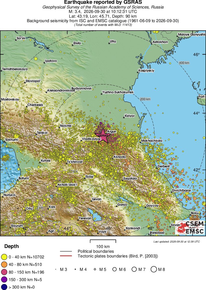 regional historical seismicity