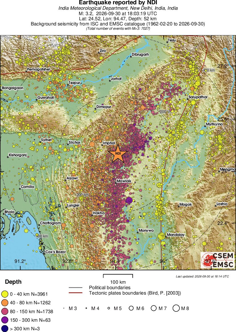 regional historical seismicity