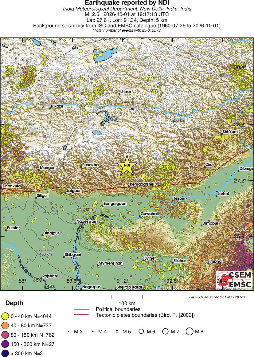 regional historical seismicity