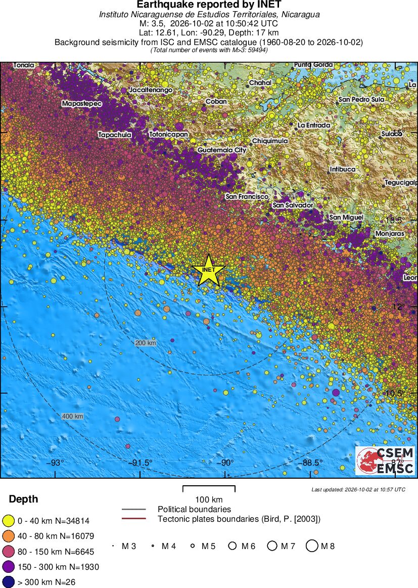 regional historical seismicity