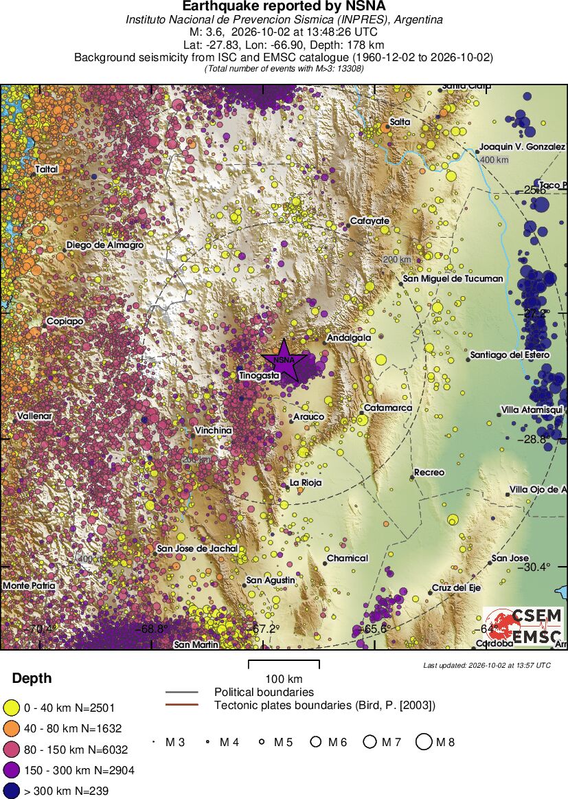 regional historical seismicity