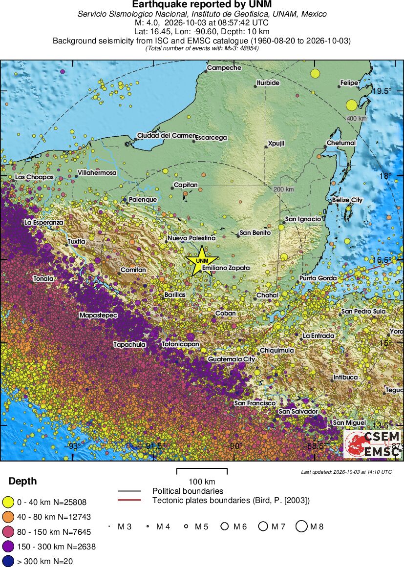 regional historical seismicity