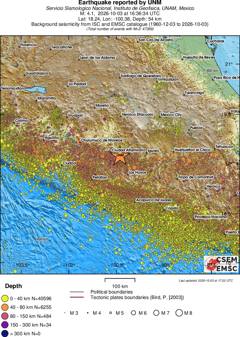 regional historical seismicity
