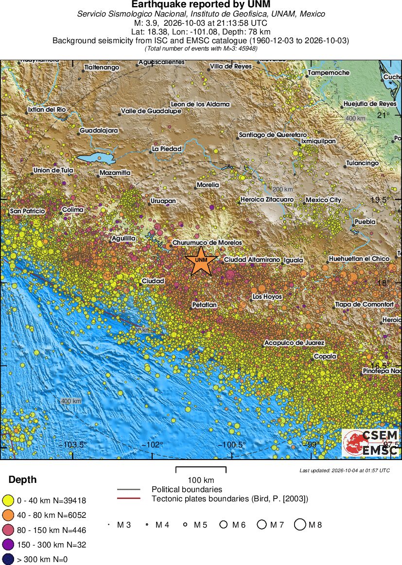 regional historical seismicity