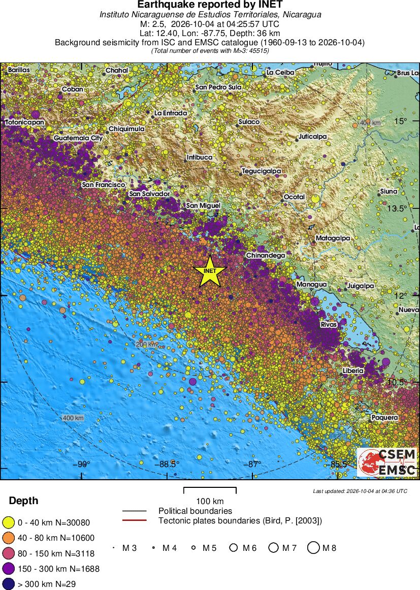 regional historical seismicity