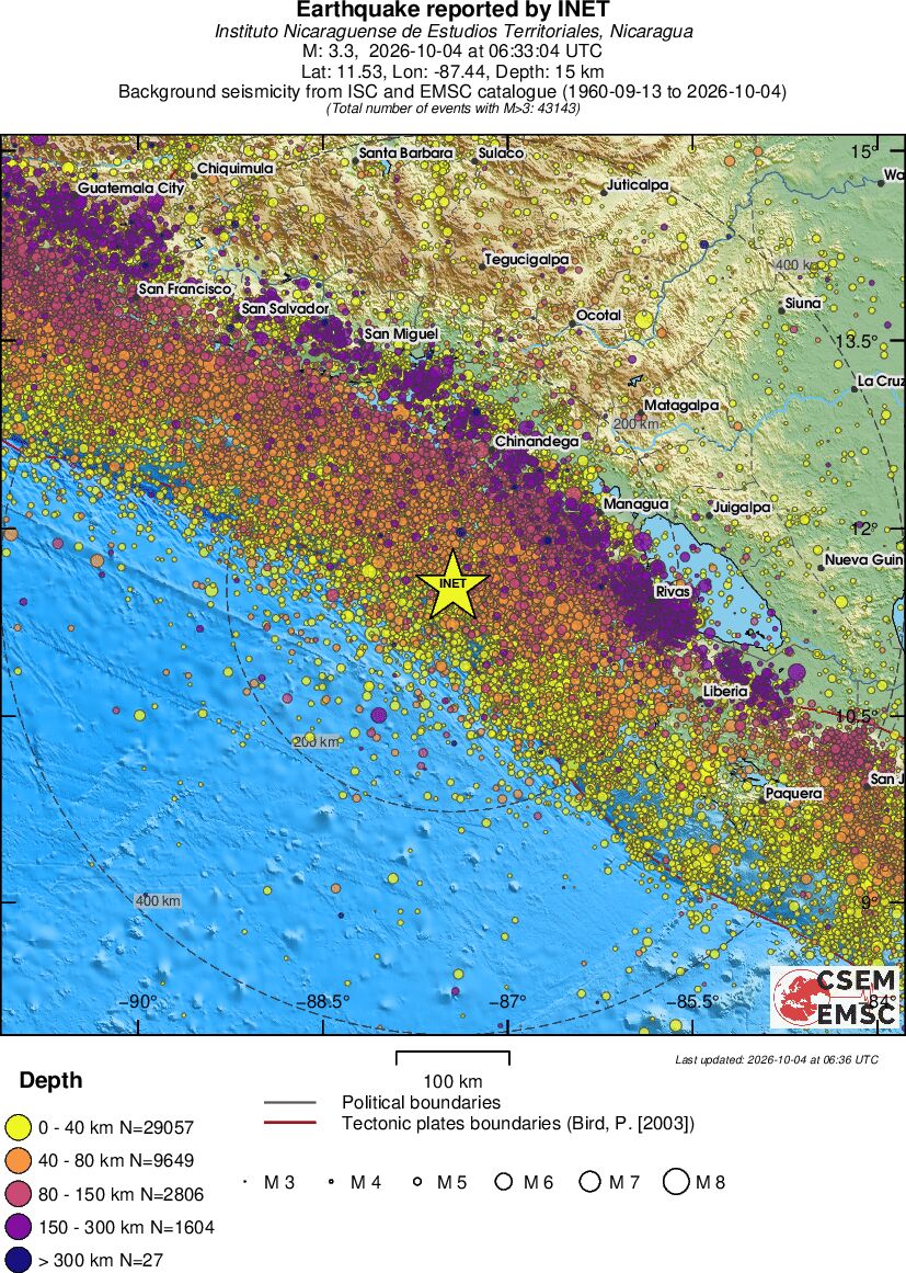 regional historical seismicity