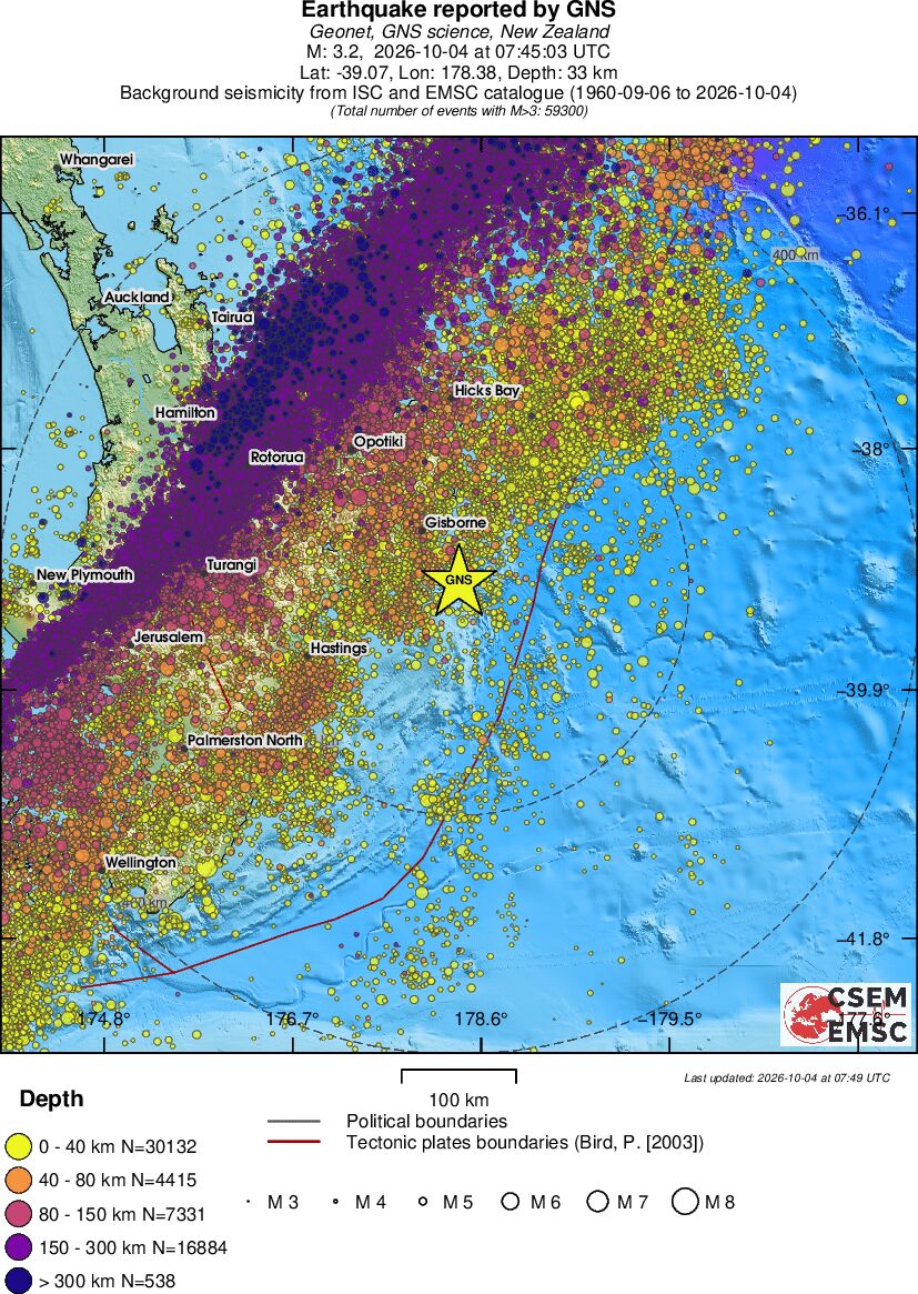 regional historical seismicity