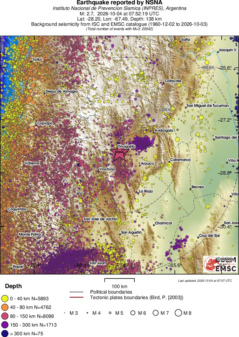 regional historical seismicity