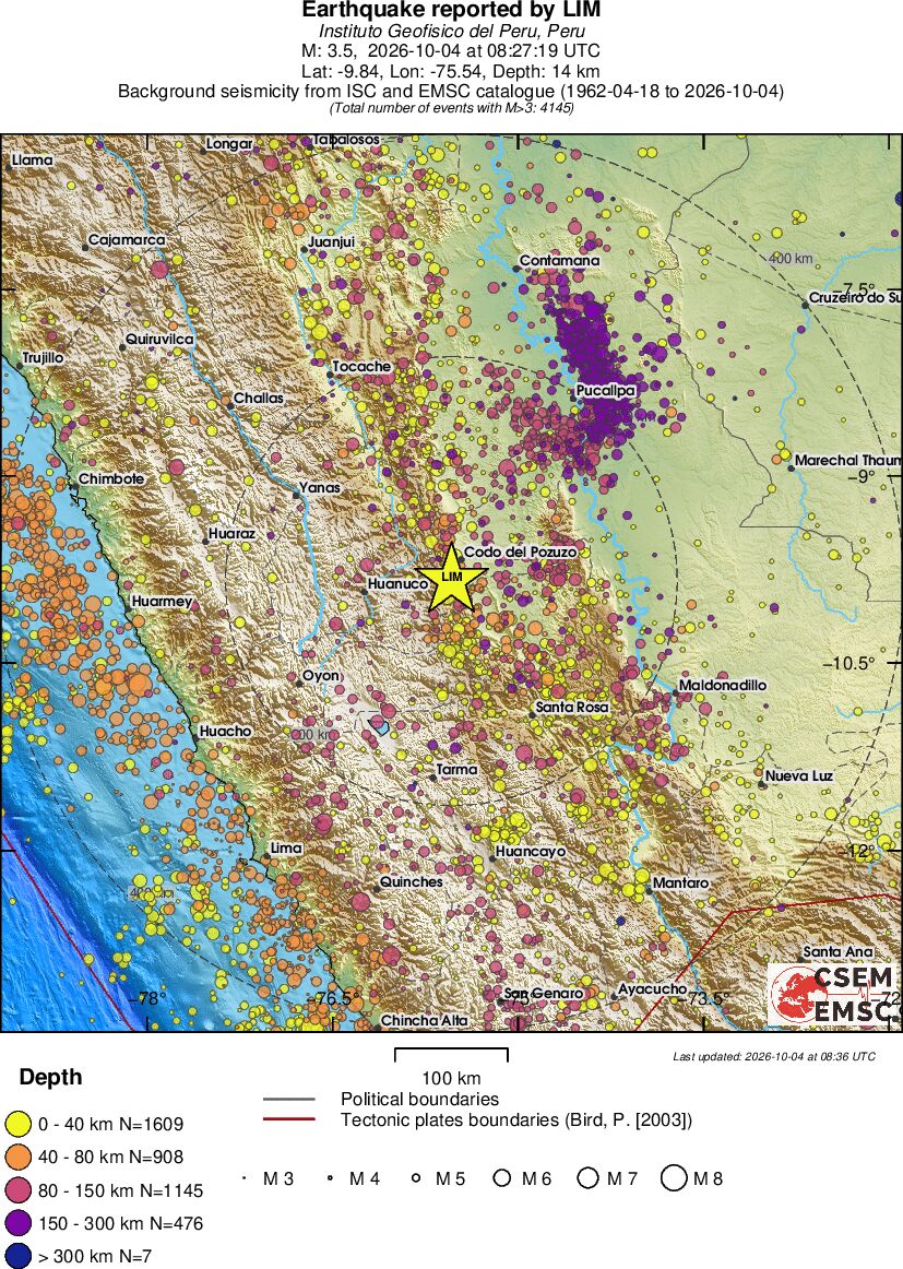 regional historical seismicity