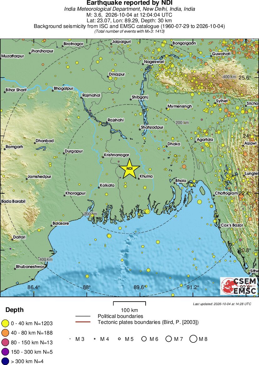 regional historical seismicity