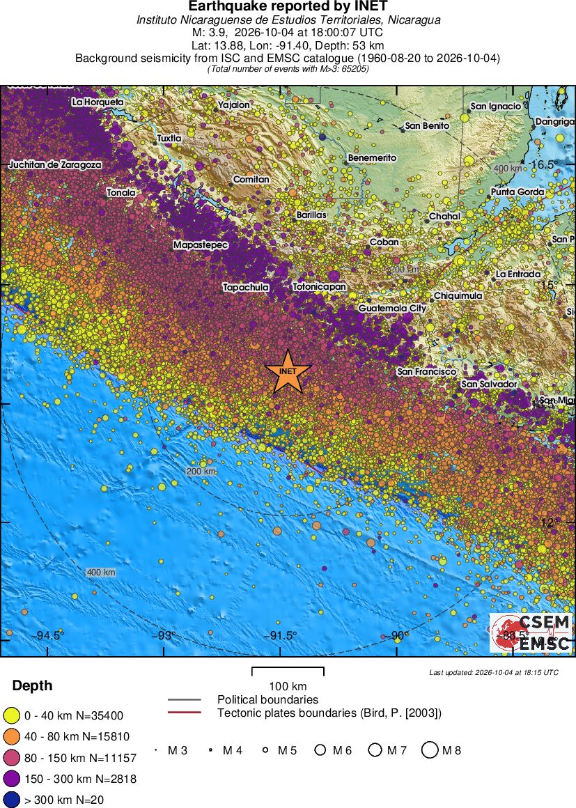 regional historical seismicity