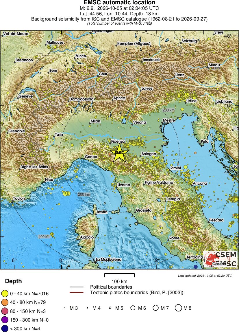regional historical seismicity