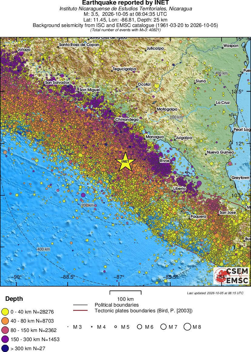 regional historical seismicity