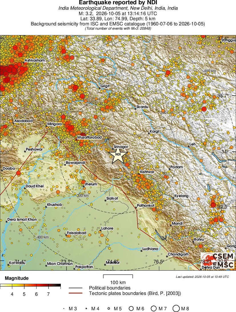 regional magnitude historical seismicity
