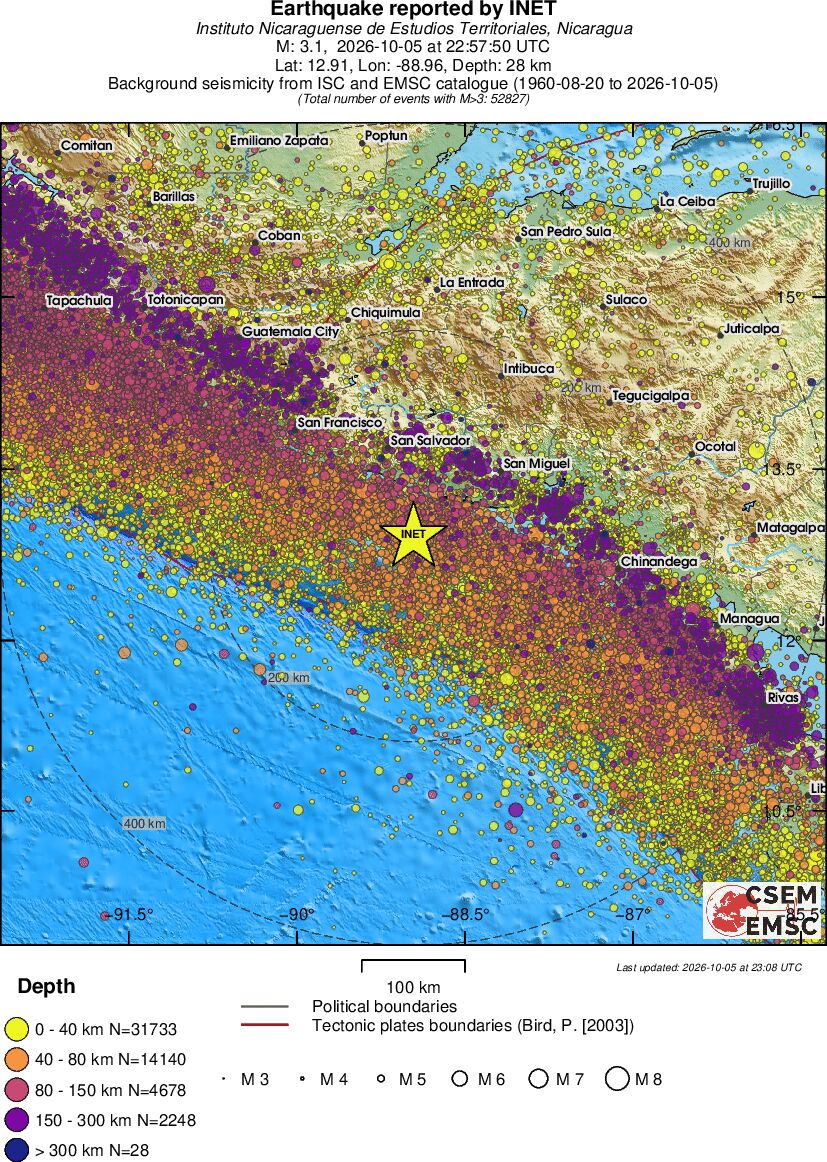 regional historical seismicity