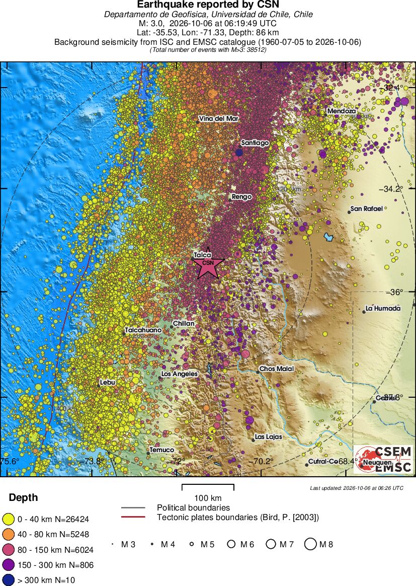 regional historical seismicity