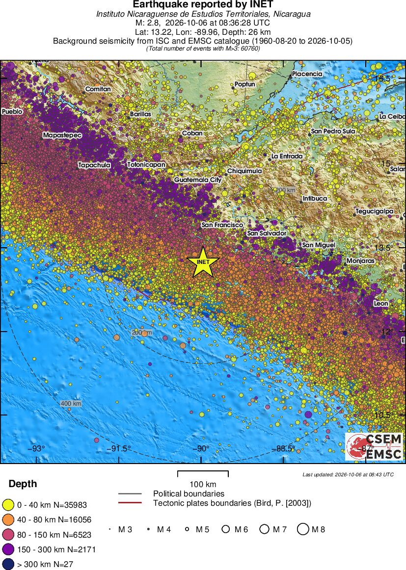 regional historical seismicity