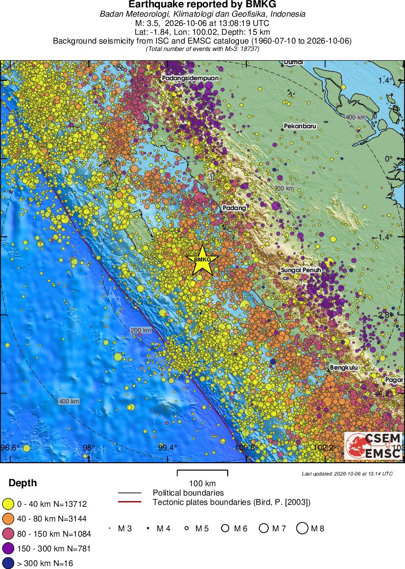 regional historical seismicity