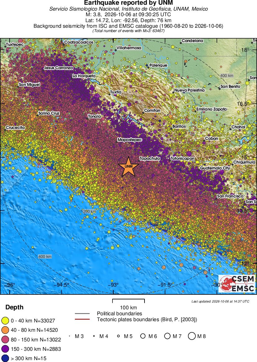 regional historical seismicity