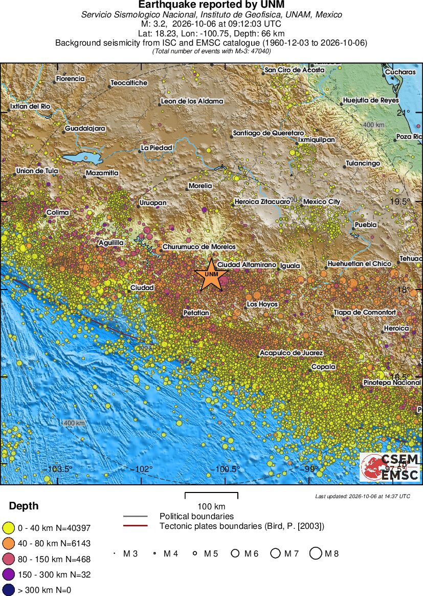 regional historical seismicity