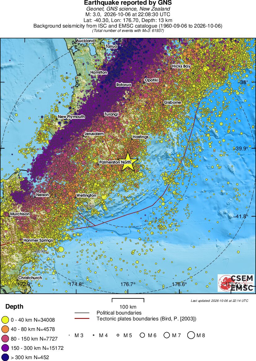 regional historical seismicity