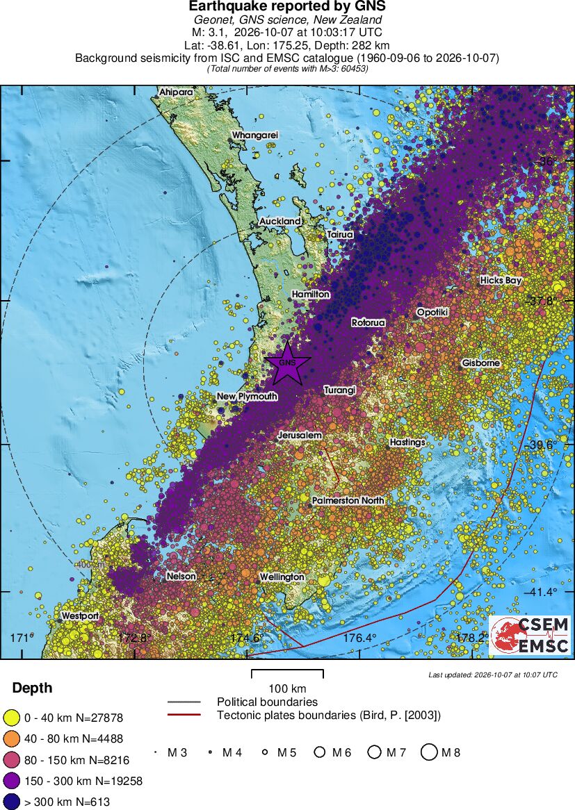 regional historical seismicity