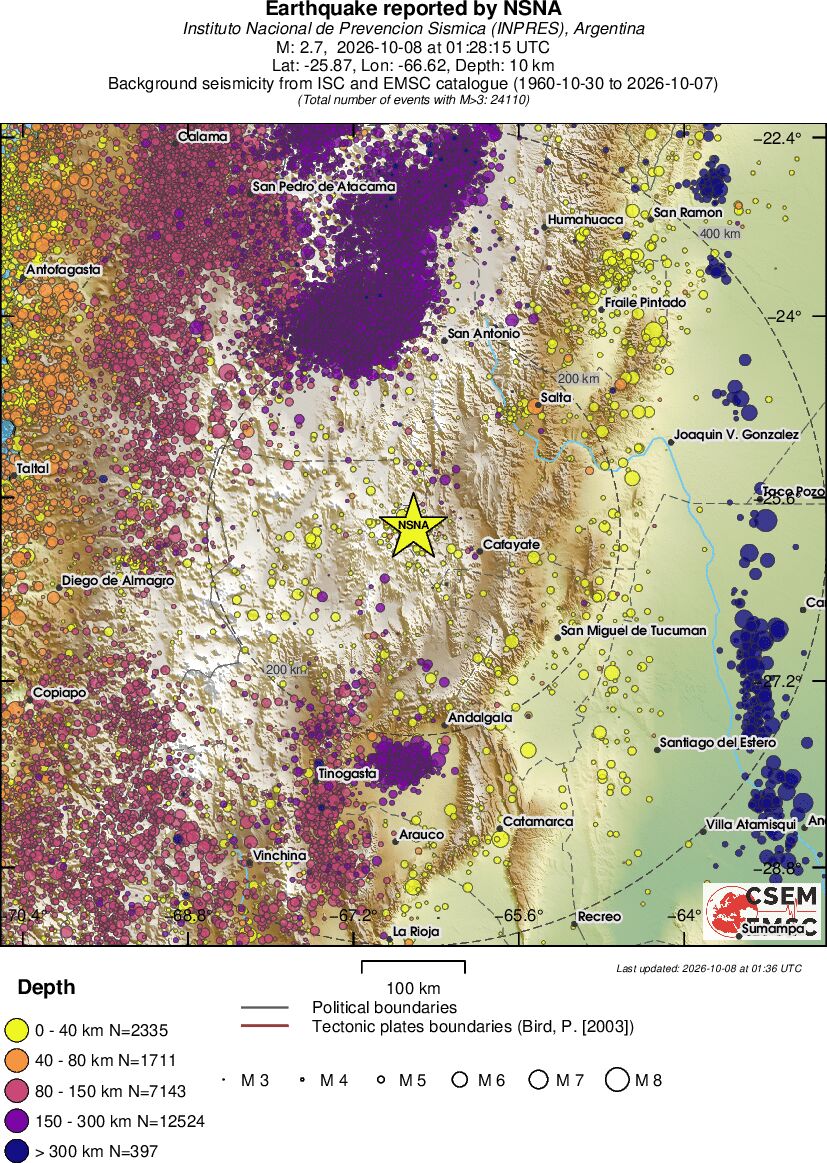 regional historical seismicity