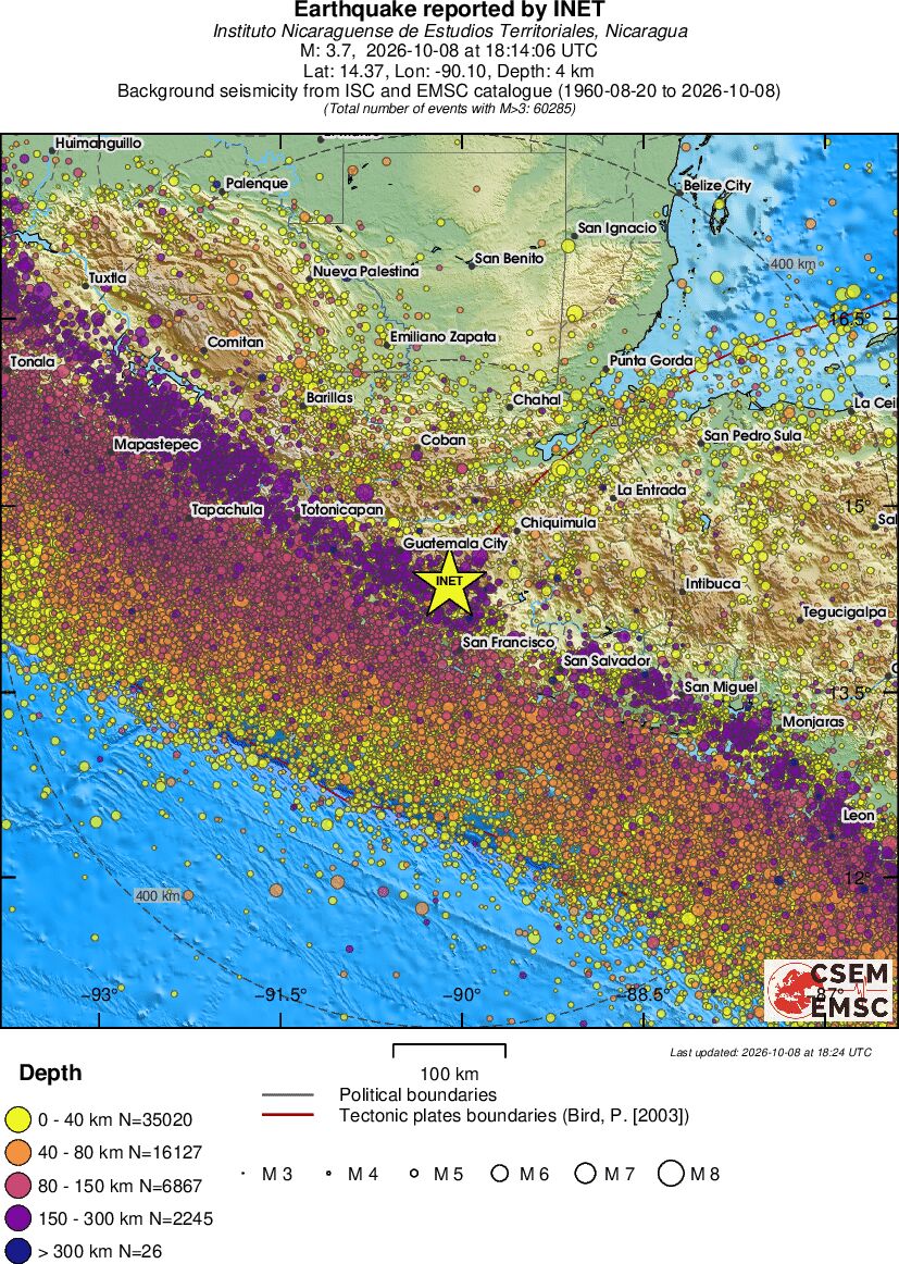 regional historical seismicity