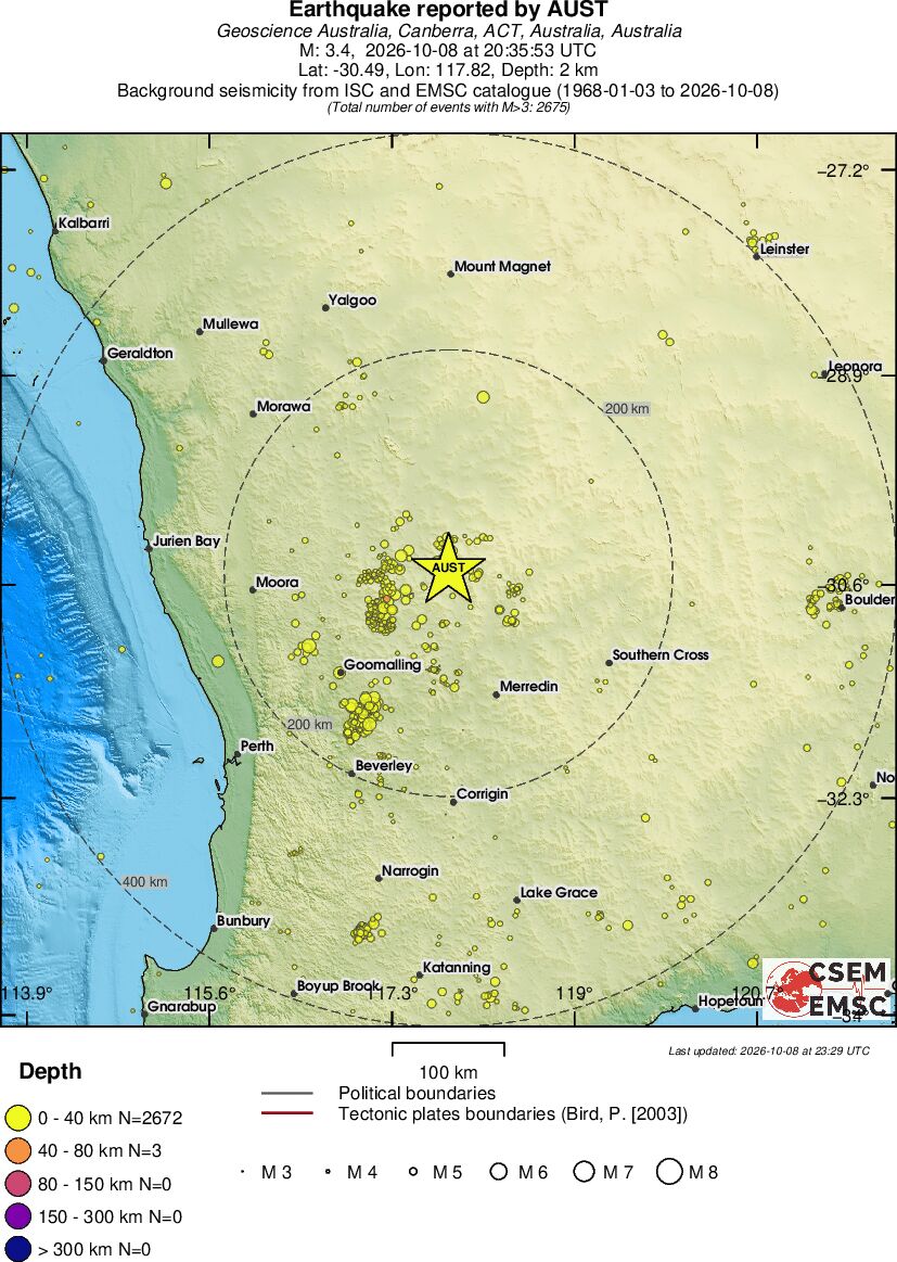 regional historical seismicity