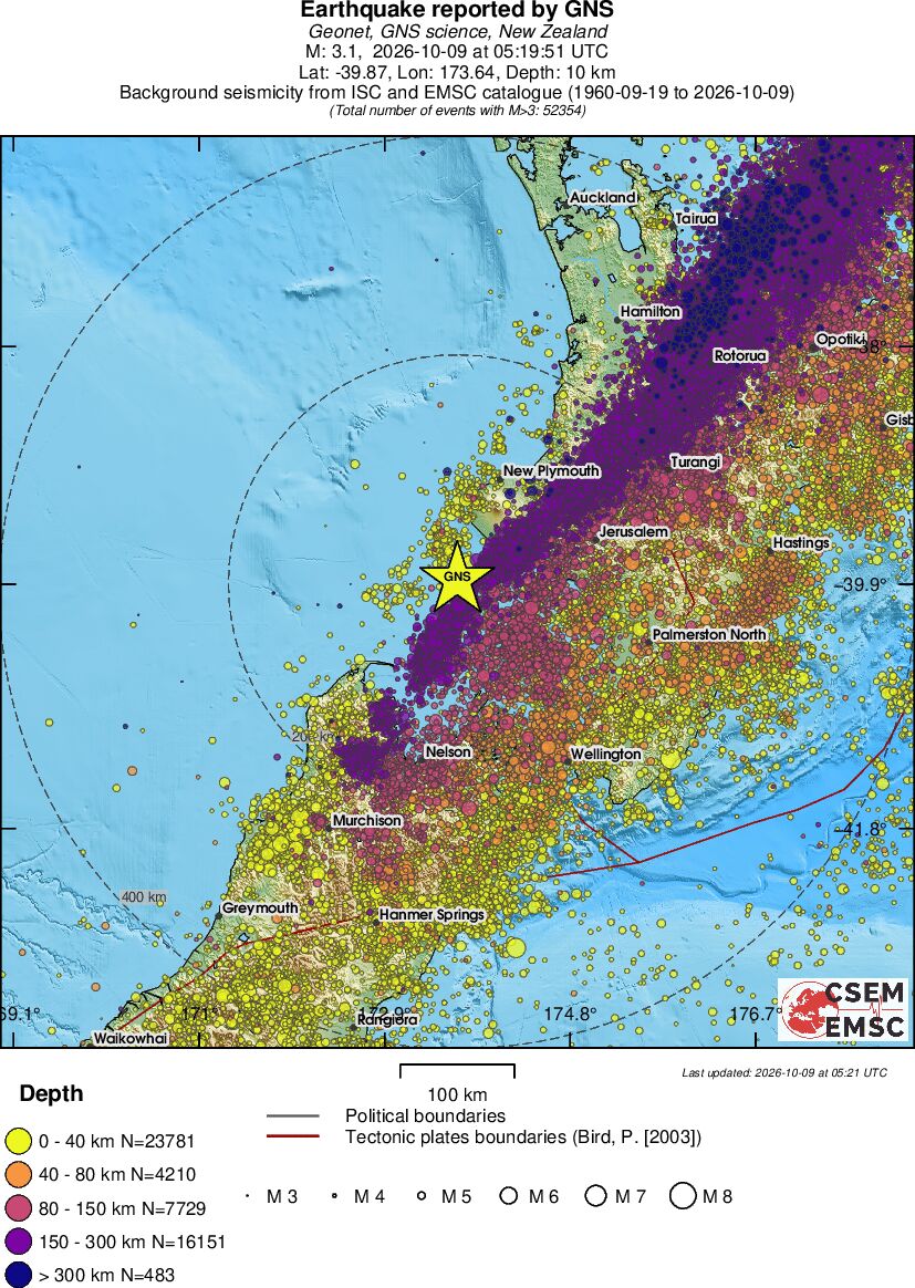 regional historical seismicity