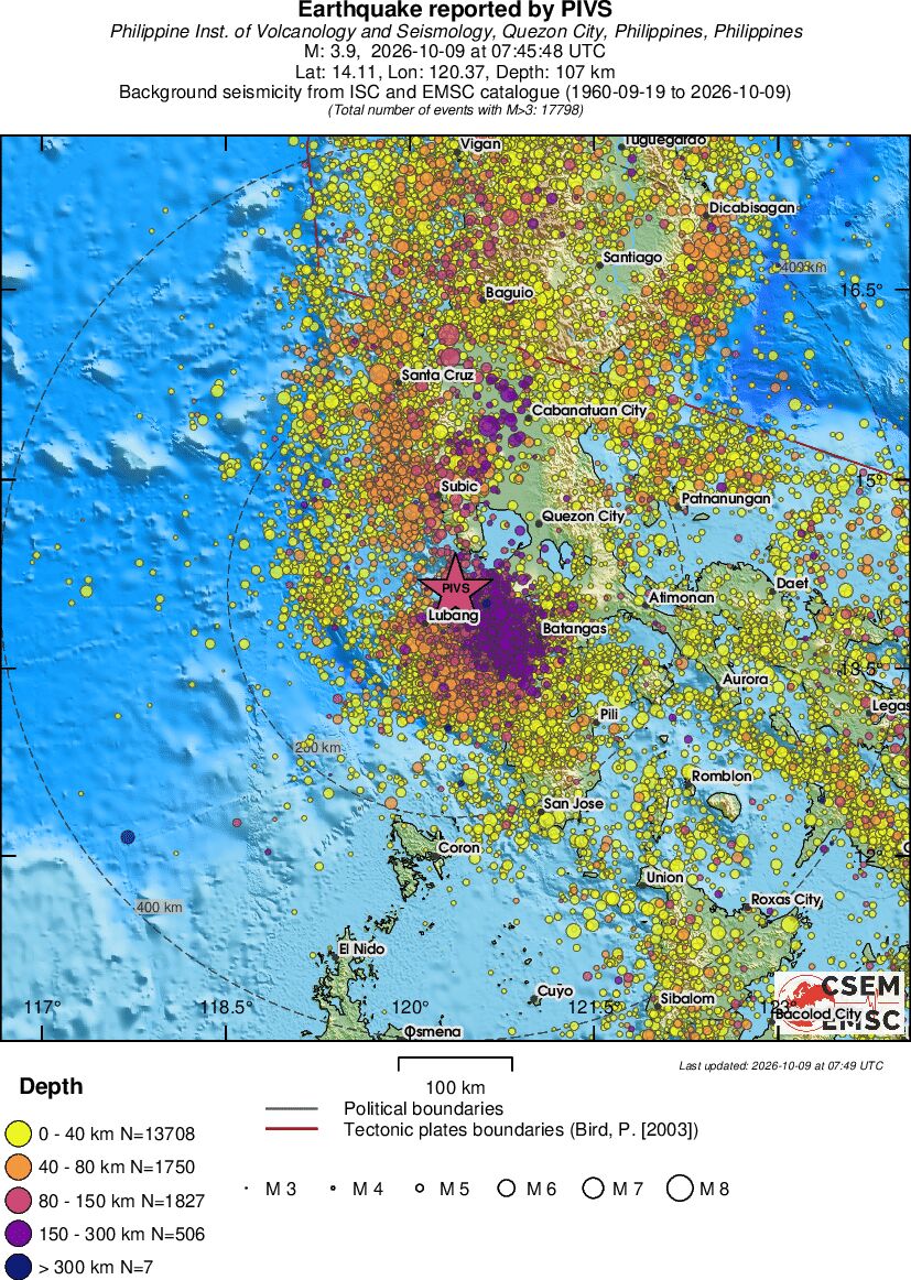 regional historical seismicity