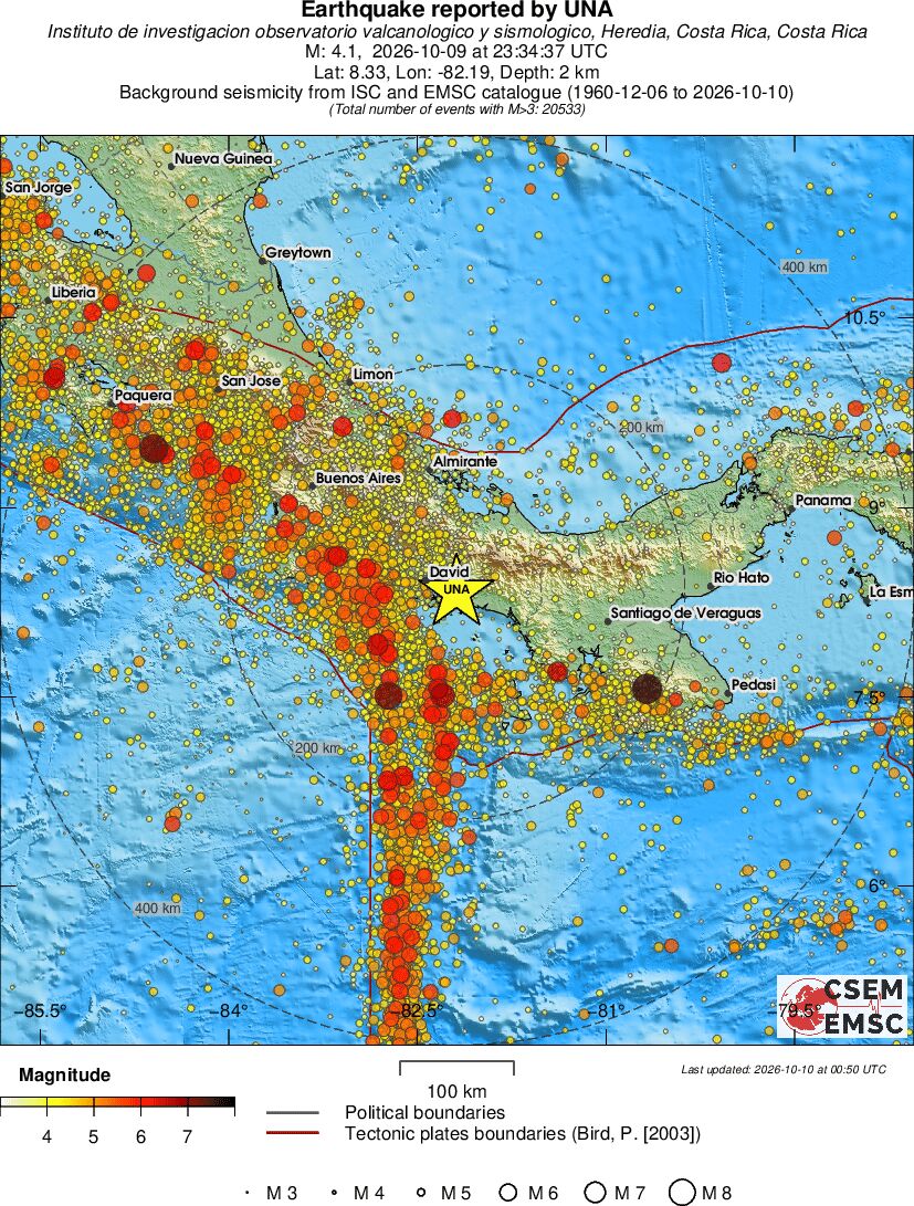 regional magnitude historical seismicity