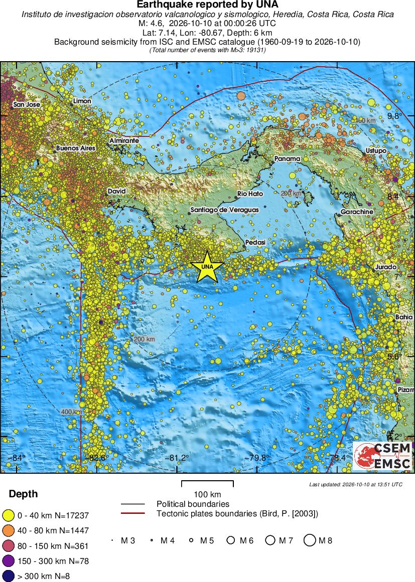 regional historical seismicity