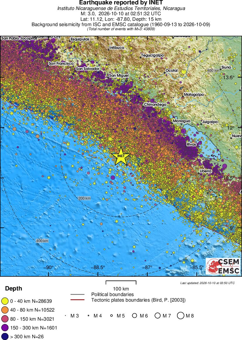 regional historical seismicity