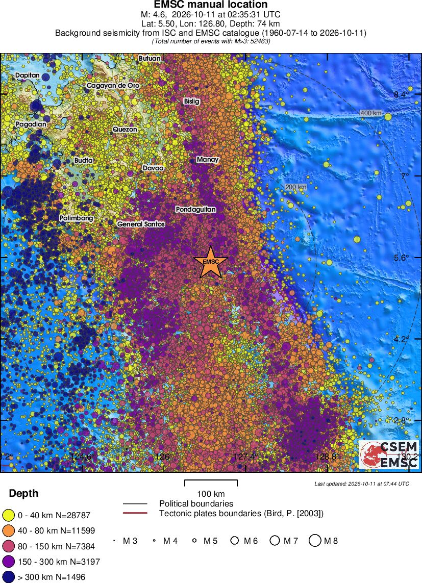 regional historical seismicity