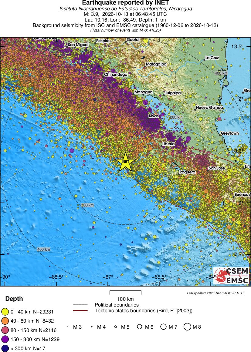 regional historical seismicity