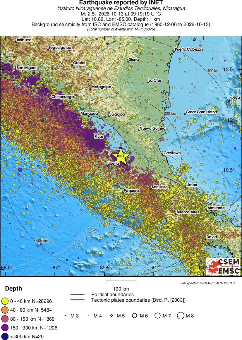 regional historical seismicity