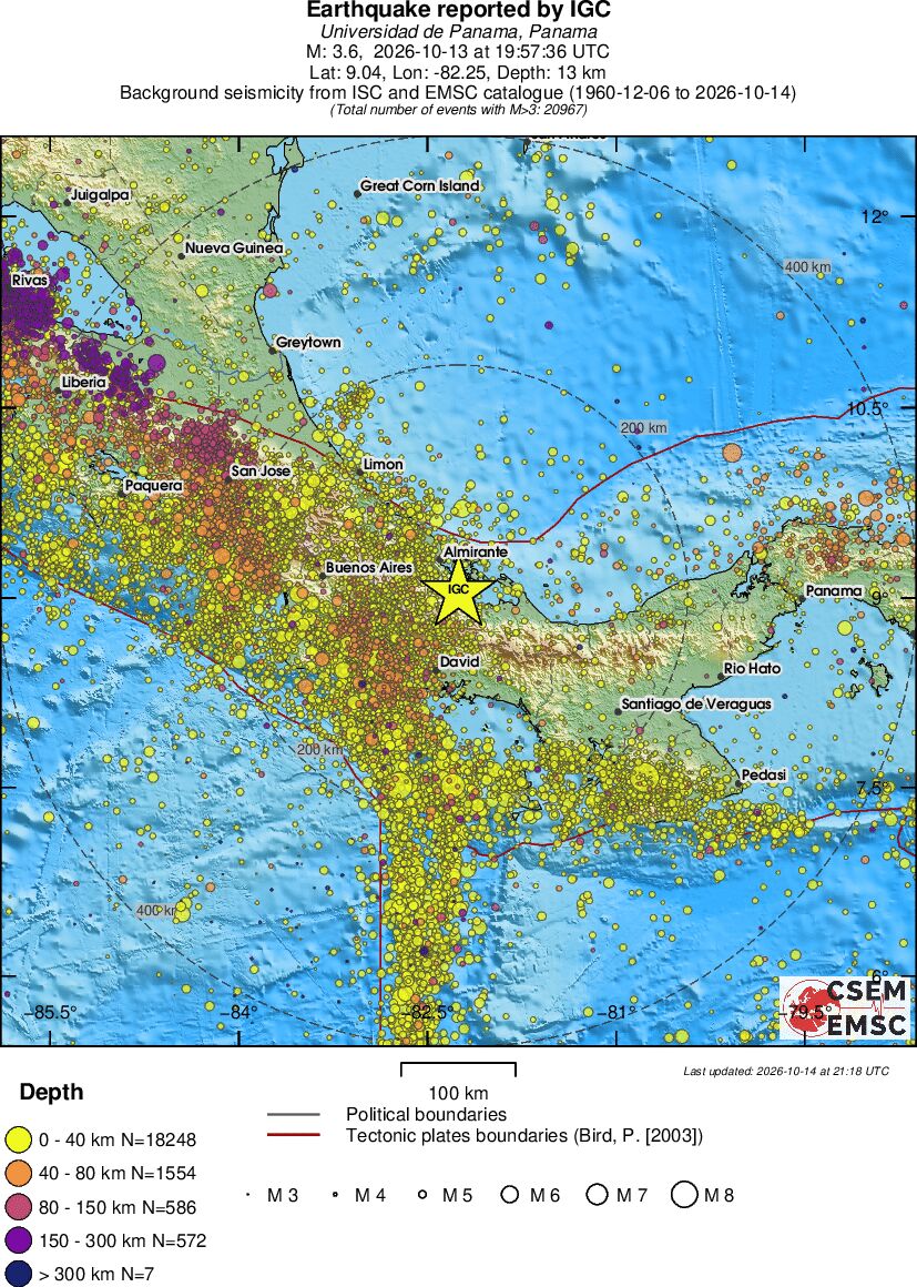 regional historical seismicity