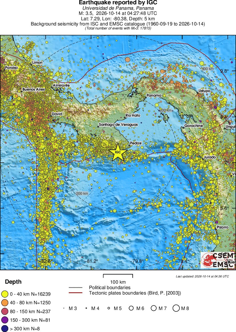 regional historical seismicity