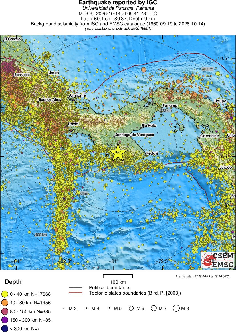 regional historical seismicity