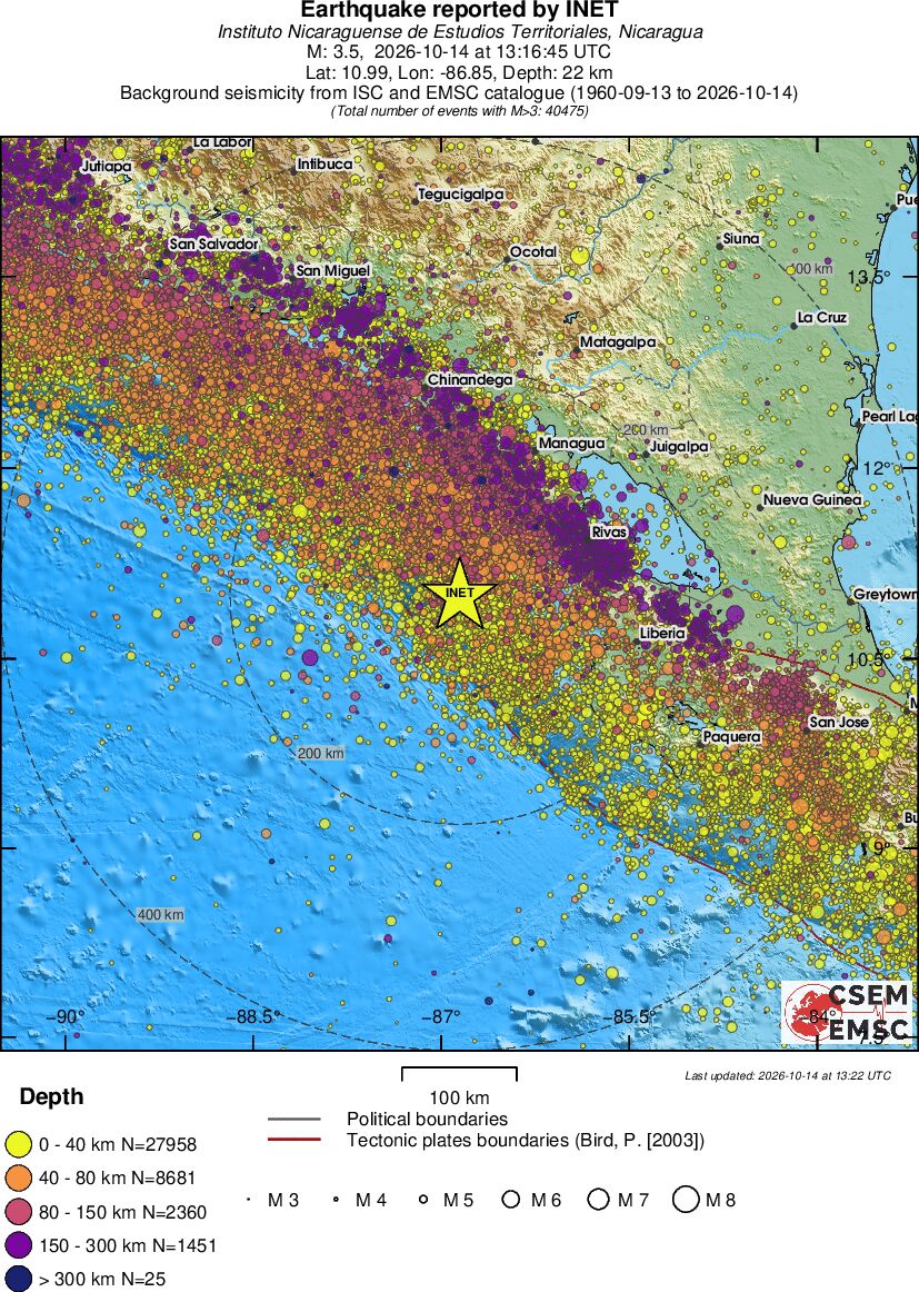 regional historical seismicity