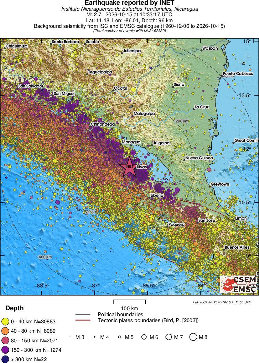 regional historical seismicity