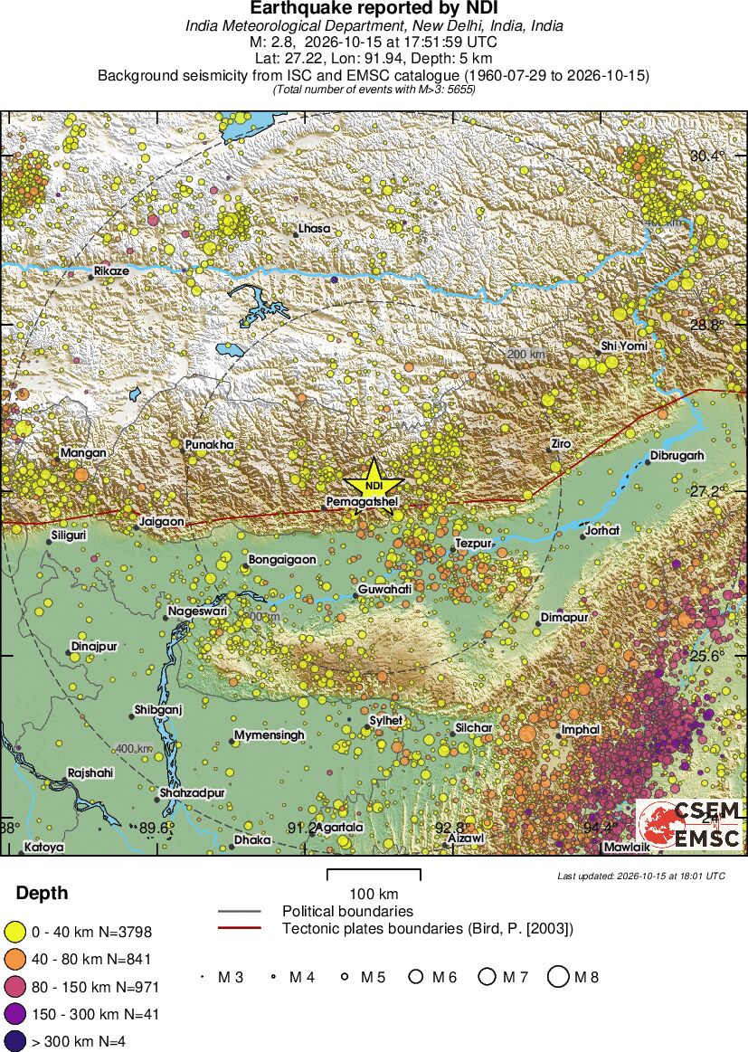 regional historical seismicity