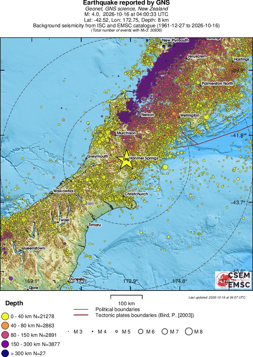 regional historical seismicity